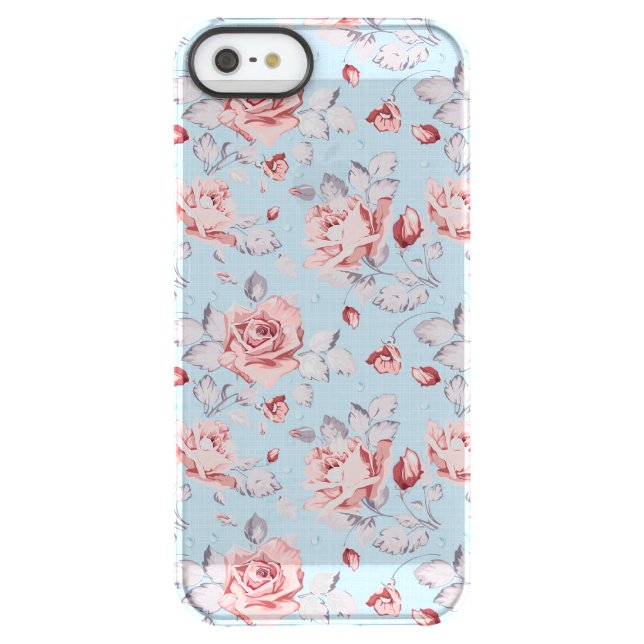 Elegance wallpaper pattern of pink roses 2 uncommon iPhone case (Back)