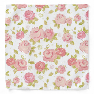 Elegance wallpaper pattern of pink roses 3 bandana