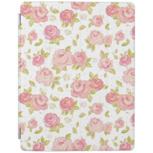 Elegance wallpaper pattern of pink roses 3 iPad smart cover