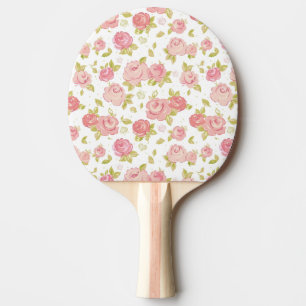 Elegance wallpaper pattern of pink roses 3 Ping-Pong paddle