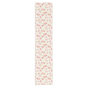 Elegance wallpaper pattern of pink roses 3 short table runner