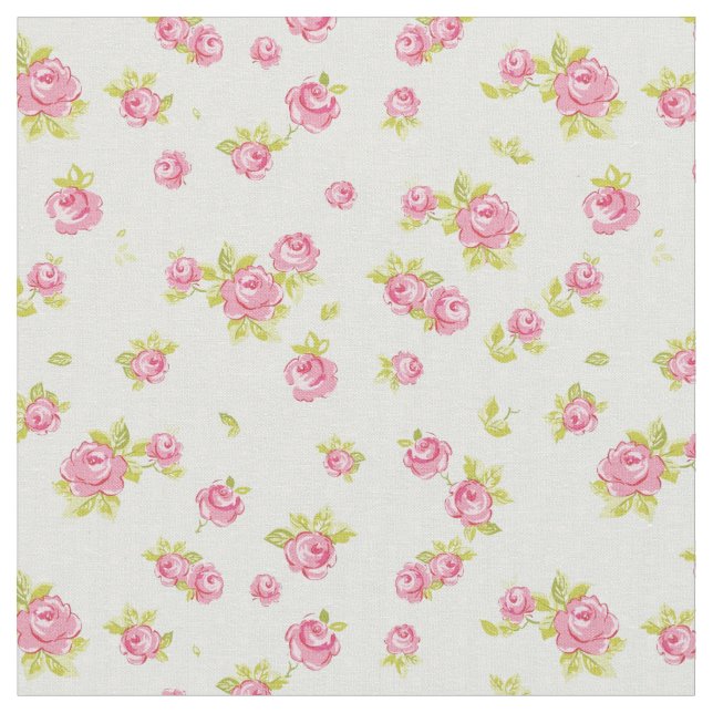 Elegance wallpaper pattern of pink roses 4 fabric (Close Up)
