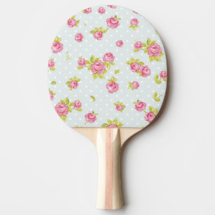 Elegance wallpaper pattern of pink roses 4 Ping-Pong paddle