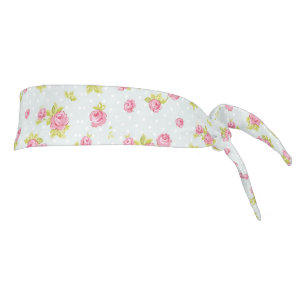 Elegance wallpaper pattern of pink roses 4 tie headband