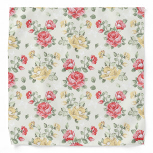 Elegance wallpaper pattern of pink roses bandana