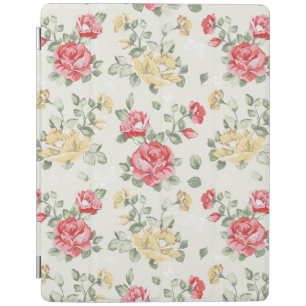 Elegance wallpaper pattern of pink roses iPad smart cover