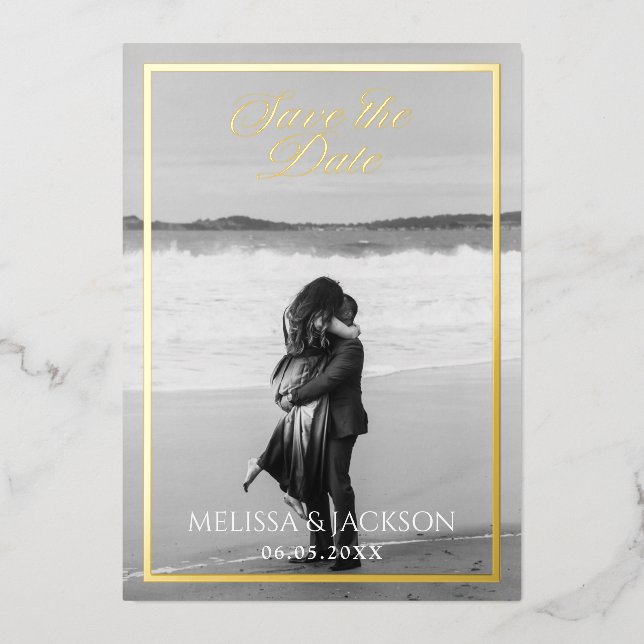 Elegand Save the Date Foil Invitation (Front)