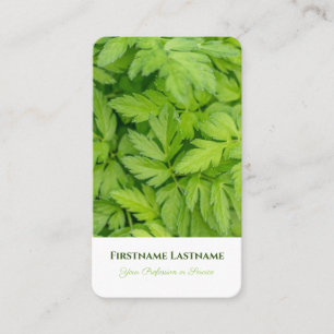 Elegant 100% natural organic green leaves style business card