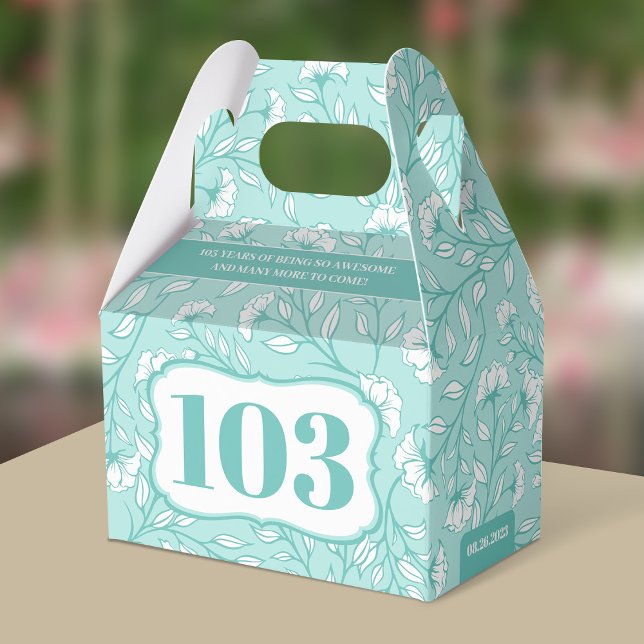 Elegant 100th (100 years old and up) Birthday  Favor Boxes (Creator Uploaded)