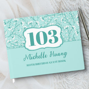 Elegant 100th Birthday Guest Book