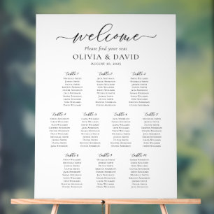 Elegant 10 Tables Welcome Acrylic Seating Chart