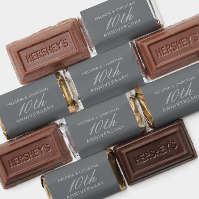Elegant 10th Anniversary Wedding Hershey's Miniatures (Assorted)