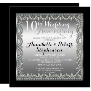 10th anniversary wedding invitations