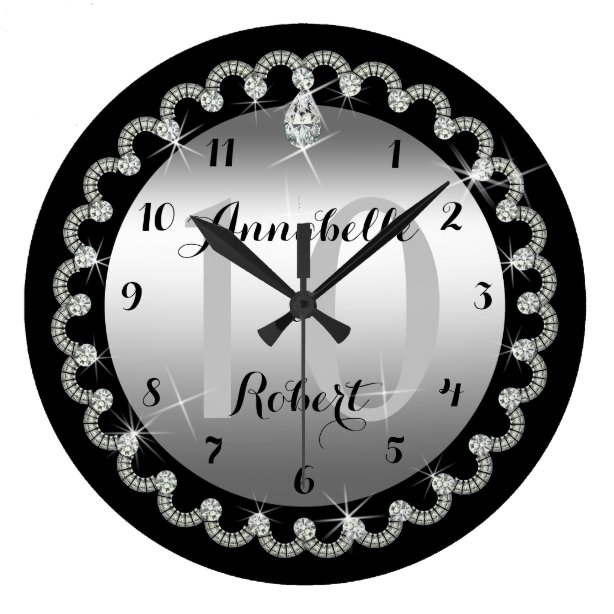 Bling Wall Clocks Zazzle