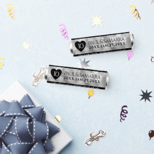 Elegant 10th Tin Wedding Anniversary Celebration Breath Savers® Mints