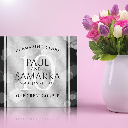 Elegant 10th Tin Wedding Anniversary Celebration