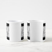 Elegant 10th Tin Wedding Anniversary Celebration Coffee Mug Set (Side)