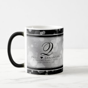 Elegant 10th Tin Wedding Anniversary Celebration Color Morph Mug