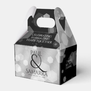 Elegant 10th Tin Wedding Anniversary Celebration Favor Boxes
