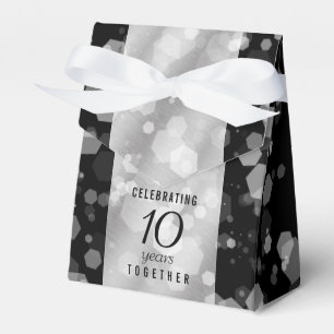 Elegant 10th Tin Wedding Anniversary Celebration Favor Boxes