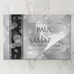 Elegant 10th Tin Wedding Anniversary Celebration Paper Pad