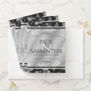 Elegant 10th Tin Wedding Anniversary Celebration Pocket Folder