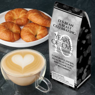 Elegant 10th Tin Wedding Anniversary Celebration Roasted Coffee