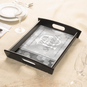 Elegant 10th Tin Wedding Anniversary Celebration Serving Tray