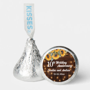 Elegant 10th Wedding Anniversary String Lights Hershey®'s Kisses®