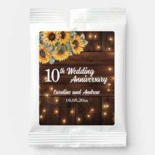 Elegant 10th Wedding Anniversary String Lights Margarita Drink Mix