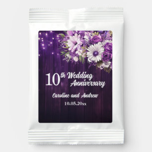 Elegant 10th Wedding Anniversary String Lights Margarita Drink Mix
