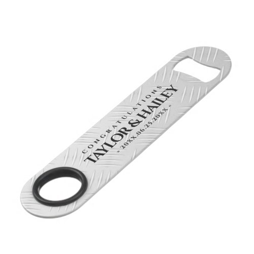 Elegant 11th Steel Wedding Anniversary Celebration Bar Key