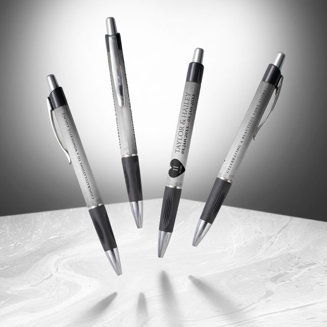 Elegant 11th Steel Wedding Anniversary Celebration Pen (Elegant 11th Steel Wedding Anniversary Pen Cover Photo)