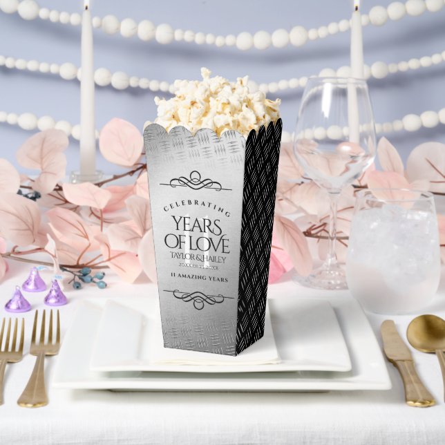 Elegant 11th Steel Wedding Anniversary Favor Boxes (Wedding)