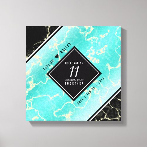 Elegant 11th Turquoise Wedding Anniversary
