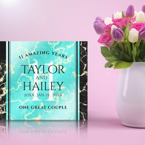 Elegant 11th Turquoise Wedding Anniversary