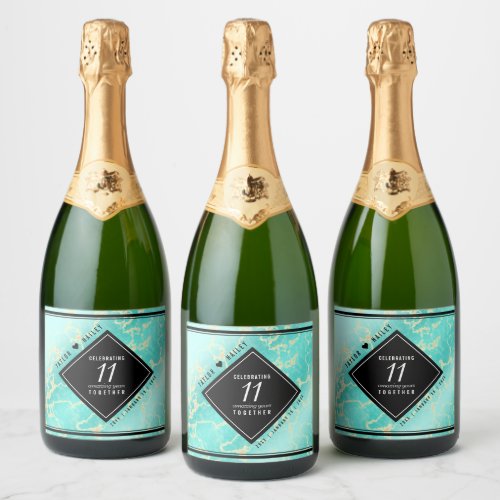 Elegant 11th Turquoise Wedding Anniversary