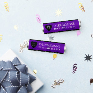 Elegant 12th Silk Wedding Anniversary Celebration Breath Savers® Mints