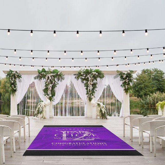 Elegant 12th Silk Wedding Anniversary Celebration Outdoor Rug (Insitu (Wedding 1))