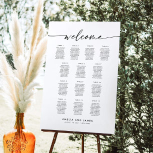 Elegant 13 Tables Welcome Seating Chart Foam Board