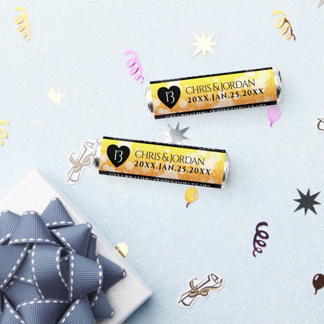 Elegant 13th Citrine Wedding Anniversary Breath Savers® Mints (Party)