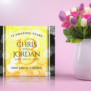 Elegant 13th Citrine Wedding Anniversary Canvas Print