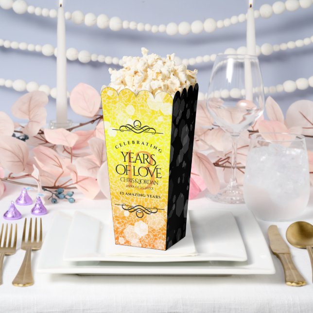 Elegant 13th Citrine Wedding Anniversary Favor Boxes (Wedding)