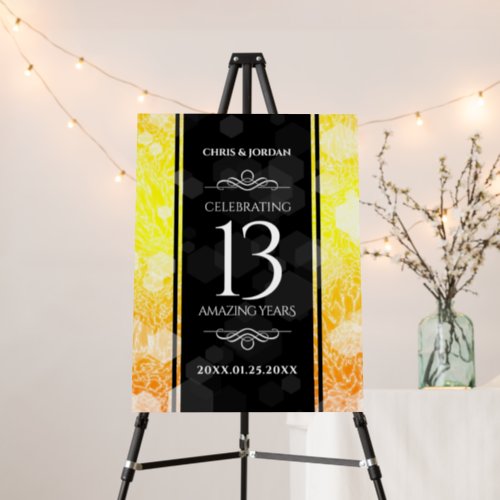 Elegant 13th Citrine Wedding Anniversary Foam Board