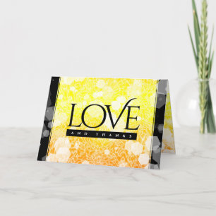 Elegant 13th Citrine Wedding Anniversary Letterpress Thank You Card