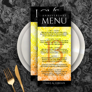 Elegant 13th Citrine Wedding Anniversary Menu