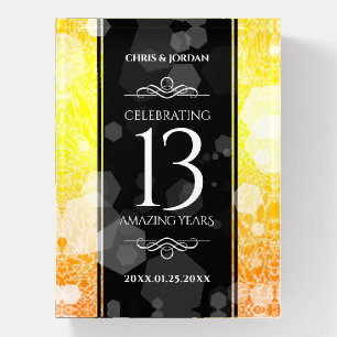 Elegant 13th Citrine Wedding Anniversary Paperweight