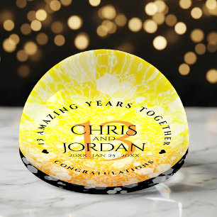 Elegant 13th Citrine Wedding Anniversary Paperweight
