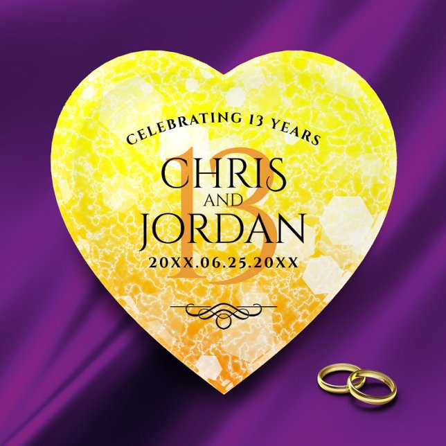 Elegant 13th Citrine Wedding Anniversary Paperweight (Creator Uploaded)