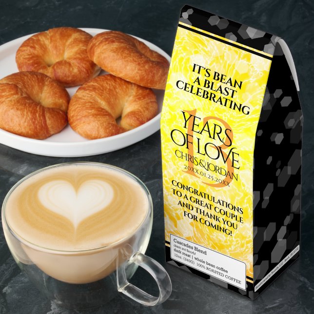 Elegant 13th Citrine Wedding Anniversary Roasted Coffee (Breakfast)